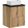 Závěsná skříňka pod umyvadlo Nova Oak s deskou 50 cm dub coast evoke