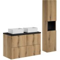 Závěsná skříňka pod umyvadlo Nova Oak s deskou 50 cm dub coast evoke