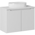 Závěsná skříňka pod umyvadlo Nova White II s deskou 80 cm bílá