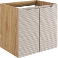 Koupelnová skříňka Ocean Beige s deskou a umyvadlem 90 cm béžová/dub olejovaný