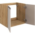 Koupelnová skříňka Ocean Beige s deskou a umyvadlem 90 cm béžová/dub olejovaný