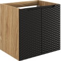 Závěsná skříňka pod umyvadlo Ocean I s deskou 90 cm černá/dub olejovaný