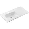 Závěsná skříňka Ocean se zápustným umyvadlem 90 cm béžová/dub olejovaný