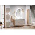 Závěsná skříňka pod umyvadlo Ocean Beige s deskou 90 cm béžová/dub olejovaný