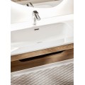 Závěsná skříňka Ocean se zápustným umyvadlem 70 cm béžová/dub olejovaný