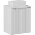 Závěsná skříňka pod umyvadlo Nova White II s deskou 50 cm bílá