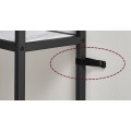 Konzolový stolek Vasagle Crem 80 cm černý/bílý mramor