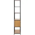 Knihovna SEAFORD II 185 cm dub divoký/černá