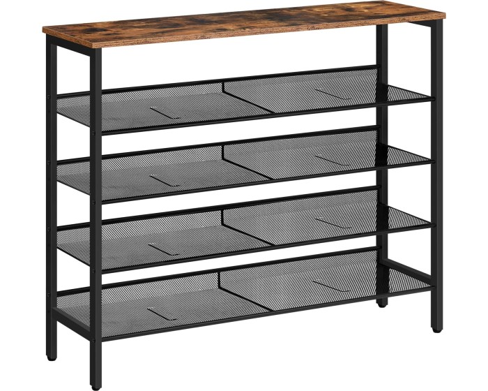 Botník Vasagle Grego 85 cm černý/hnědý