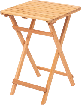 Skládací zahradní odkládací stolek Lipo 50 cm z masivu hnědý