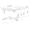 Rozkládací jídelní stůl Vidar 140/180 cm dub craft/krémový