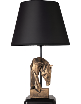 Stolní lampa Horses černá/bronzová