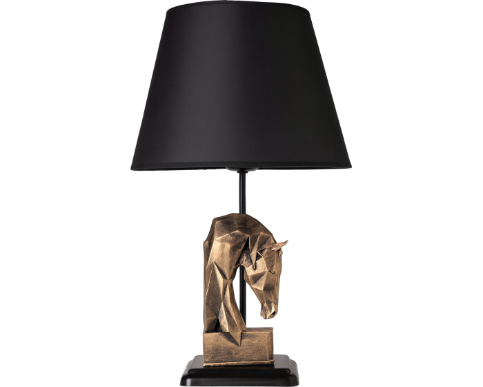 Stolní lampa Horses černá/bronzová