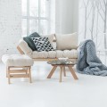 Taburet BREEZIO 02 55 cm z masivu/červený