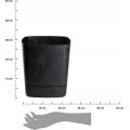Plastový květináč s podmiskou Cubi 30x30 cm černý beton