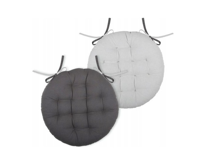 Oboustranný podsedák na židli DUO 38 cm šedý/stříbrný