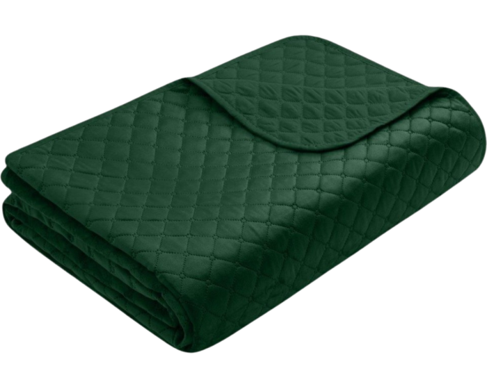 Oboustranný prošívaný přehoz BEDDO 008 170x210 cm zelený