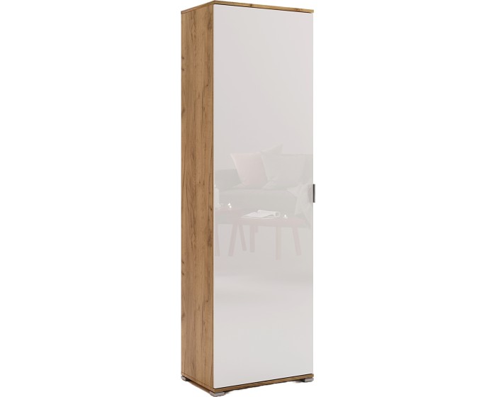 Předsíňová skříň Asti 60 cm dub Craft zlatý/lesklá bílá