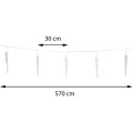 Vánoční světelný LED řetěz Icicle 570 cm studená bílá