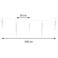 Vánoční světelný LED řetěz Icicle II 690 cm teplá bílá