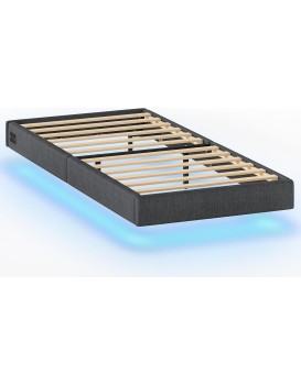 Jednolůžková postel Timaro s nabíjecí stanicí a LED osvětlením 90x200 šedá