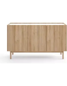 Komoda Boho La 144x83 cm dub riviéra/bílý mramor