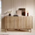 Komoda Boho La 144x83 cm dub riviéra/bílý mramor