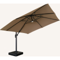 Zahradní slunečník Houseland Vexon s LED osvětlením 300x300 cm světle hnědý