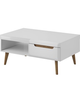 Konferenční stolek Nordi 107 cm bílý/dub Riviéra