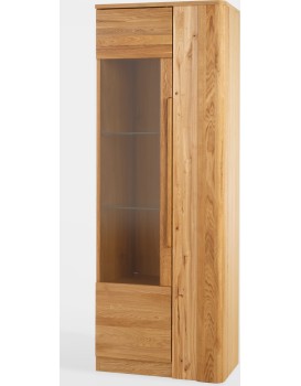 Vitrína London 10 72 cm z masivu s LED osvětlením dub přírodní