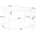 Jídelní stůl Galant 100 cm sklo/černý