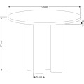 Jídelní stůl AZUL 120 cm přírodní dub