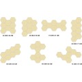 Nástěnné samolepící zrcadlo Hexagon zlaté