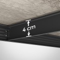 Dílenský regál Grifi 37 cm černý/šedý