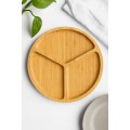 Servírovací talíř se 3 přihrádkami Kinvara 30 cm hnědý