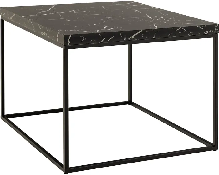 Konferenční stolek Barossa 60 cm černý mramor/černý