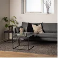 Konferenční stolek Barossa 60 cm černý mramor/černý