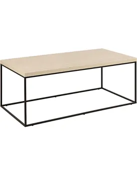 Konferenční stolek Barossa 110 cm travertin/černý