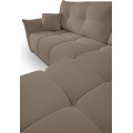 Rozkládací rohová sedací souprava Base 257 cm Sicuro 45 bouclé caffe latte univerzální