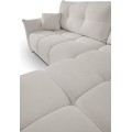 Rozkládací rohová sedací souprava Base 257 cm Sicuro 65 bouclé světle šedá univerzální
