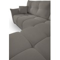 Rozkládací rohová sedací souprava Base 257 cm Sicuro 75 bouclé šedá univerzální