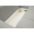 Rozkládací rohová sedací souprava Base 257 cm Nordic Ash šedá univerzální