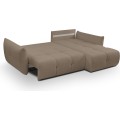 Rozkládací rohová sedací souprava Base 257 cm Sicuro 45 bouclé caffe latte univerzální