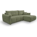 Rozkládací rohová sedací souprava Base 257 cm Nordic Olive zelená univerzální