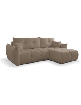 Rozkládací rohová sedací souprava Base 257 cm Sicuro 45 bouclé caffe latte univerzální