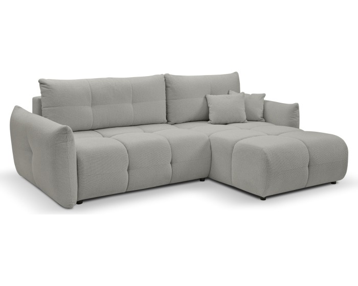 Rozkládací rohová sedací souprava Base 257 cm Nordic Ash šedá univerzální