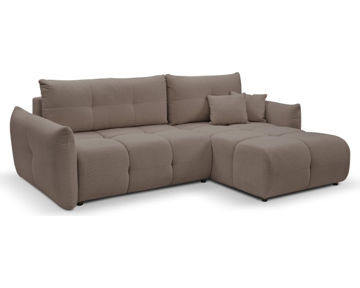 Rozkládací rohová sedací souprava Base 257 cm Nordic Moka mocha univerzální