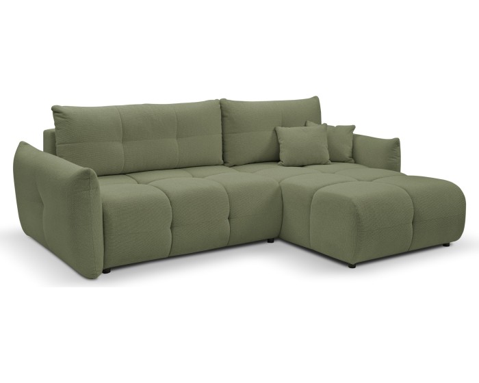 Rozkládací rohová sedací souprava Base 257 cm Nordic Olive zelená univerzální
