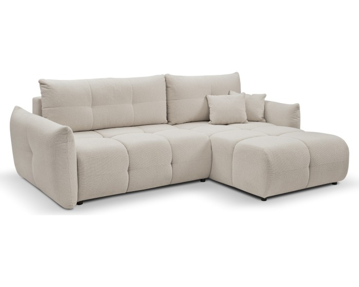 Rozkládací rohová sedací souprava Base 257 cm Nordic Taupe šedo-béžová univerzální