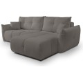Rozkládací rohová sedací souprava Base 257 cm Sicuro 75 bouclé šedá univerzální
